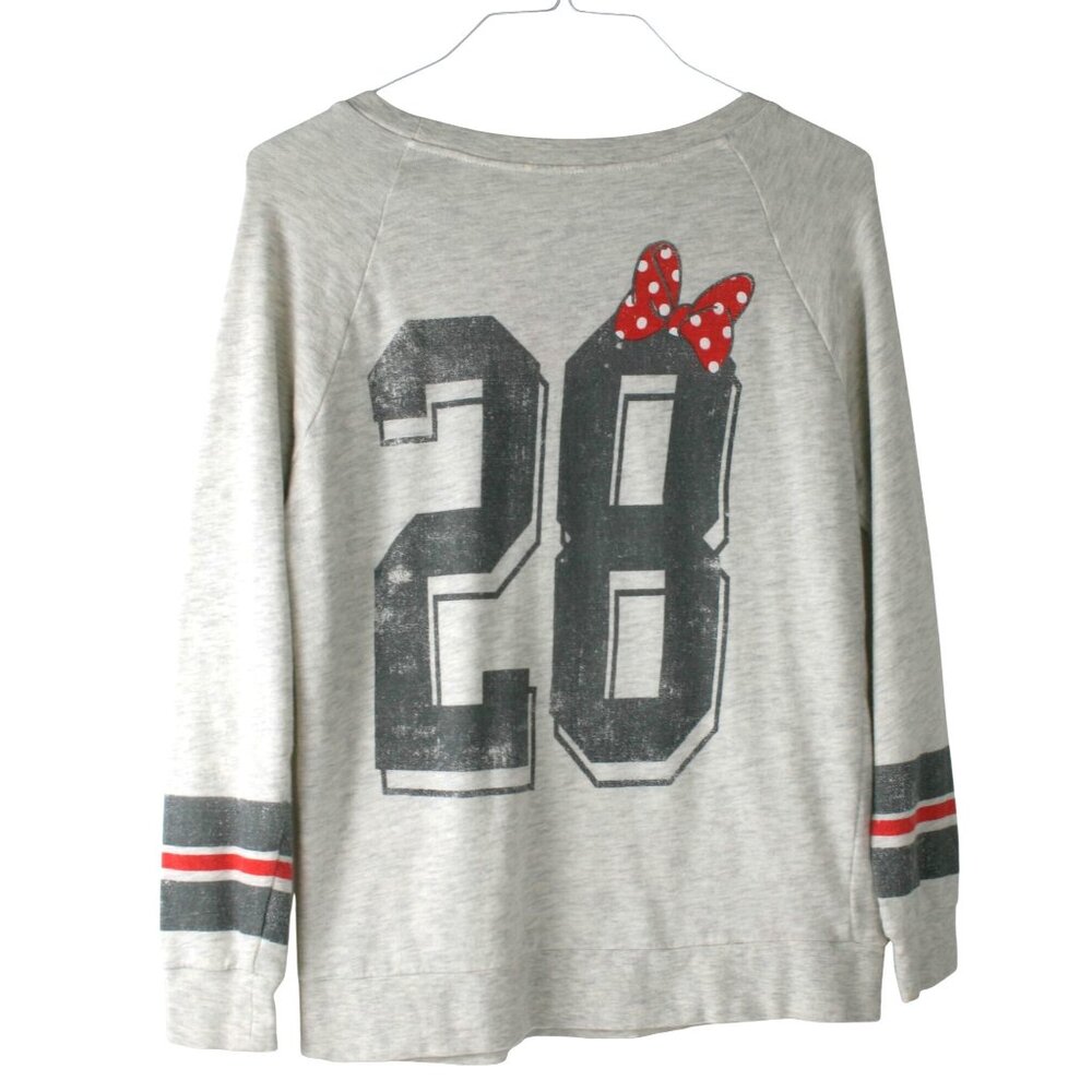 Disney Minnie Mouse Disneyland/Disney World Gray Long Sleeve Sweatshirt Size M - Picture 2 of 3